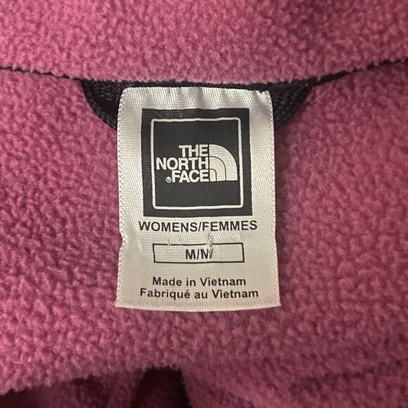 The North Face Womens Size Medium TKA 200 Full Zip Fleece Jacket Pink Black - Picture 13 of 14